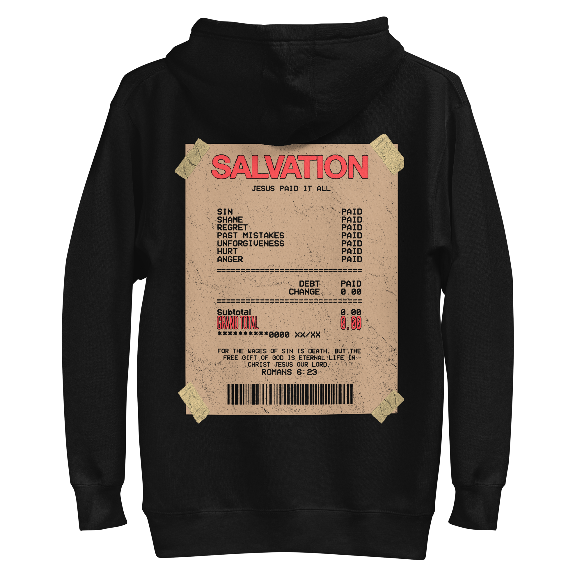 Black "He Paid the Dept" Hoodie